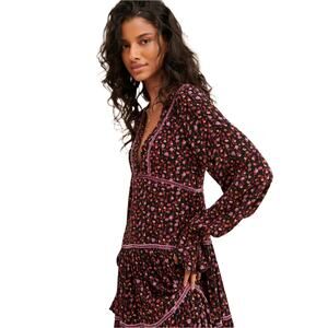 Free People Maxi Long Sleeves Floral Print Dress - 8